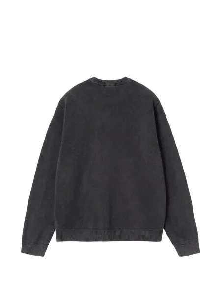 Pulover Carhartt Wip cu broderie gri