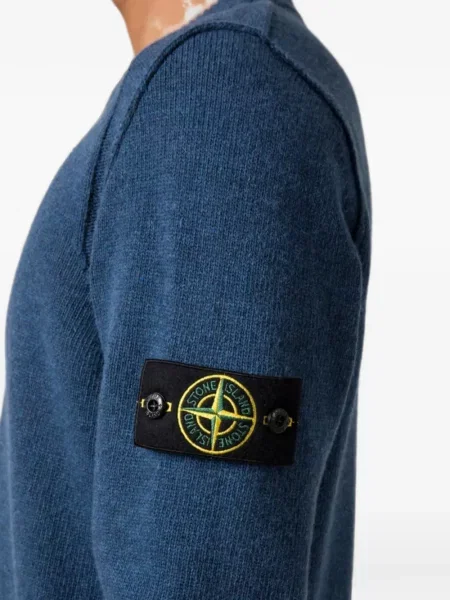 Pulover Stone Island cu strasuri albastru