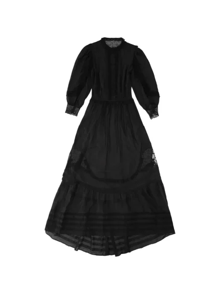 Rochie maxi Fortela din dantelă negru