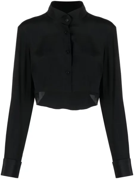 Jedwabna koszula Almaz o krotszym kroju czarna