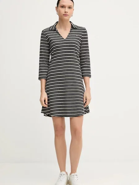 Tommy Hilfiger sukienka mini rozkloszowana czarny