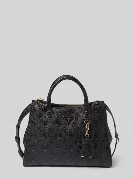 Torebka ze wzorem z logo model ‘CRESIDIA II SOCIETY SATCH’ Guess czarna