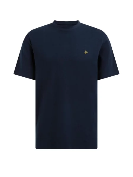 WE Fashion Tricou albastru închis / galben pastel negru