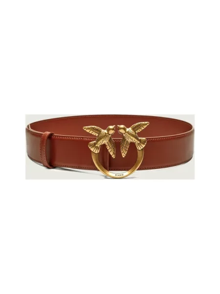 Pinko De piele curea LOVE BERRY H4 BELT VITELLO SET maro
