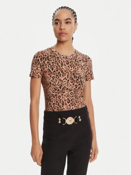 Тениска Just Cavalli кафяво