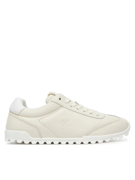 Кожени маратонки Calvin Klein Jeans LOW PROFILE RUNNER бежово