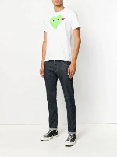 Raštuotas marškinėliai Comme Des Garçons Play balta
