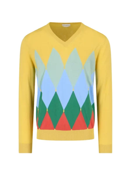 Pulover Ballantyne cu decolteu în V galben