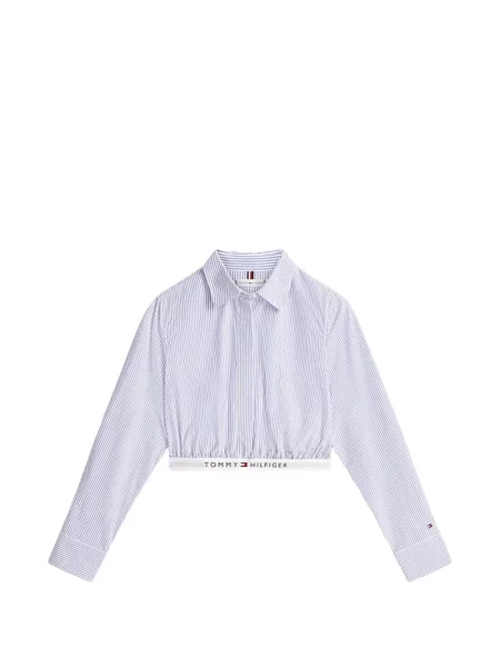 Cropp cămașă Tommy Hilfiger cu dungi alb