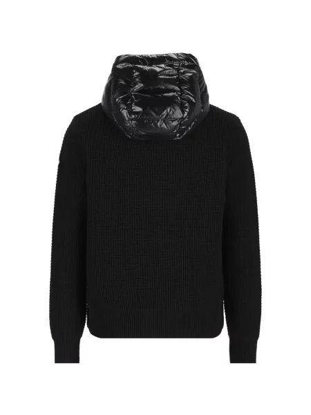 Geacă Moncler tricotate negru