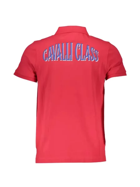 Tricou polo Cavalli Class cu autograf roșu
