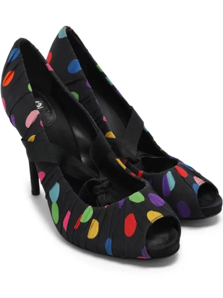 Puntíkaté lodičky D&g s volány černé