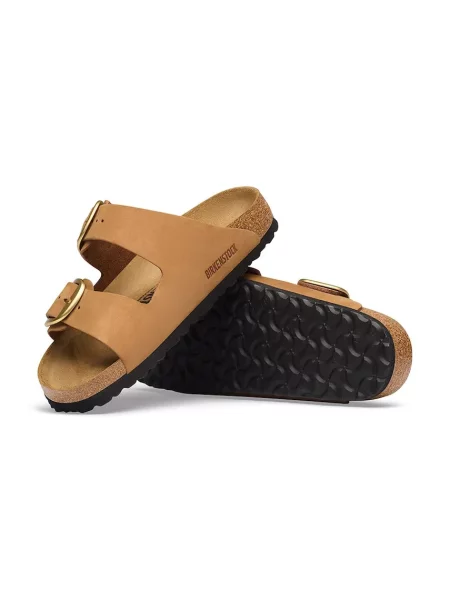 Birkenstock чехли дамски Arizona Big Buckle Nubuck Leather кафяво