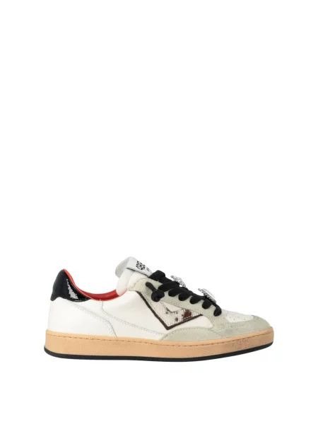 Sneakersy 4b12 skórzane białe