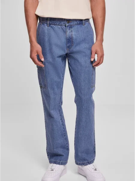 Blugi drepți Urban Classics albastru