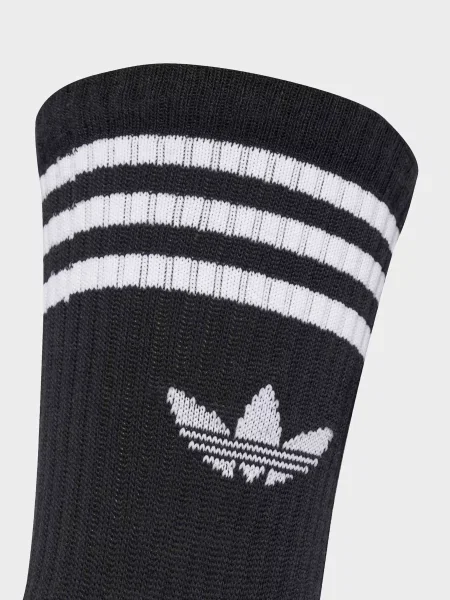 Носки Adidas в полоску черные