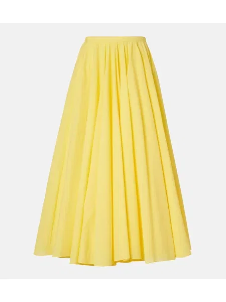 Fustă midi Jacquemus până la genunchi galben