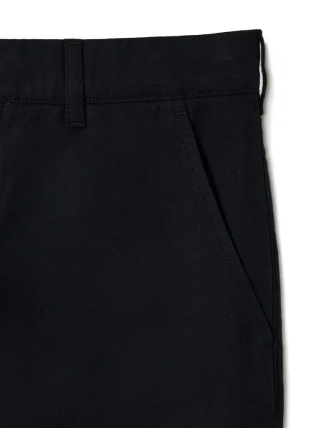 Pantaloni Lacoste cu broderie albastru