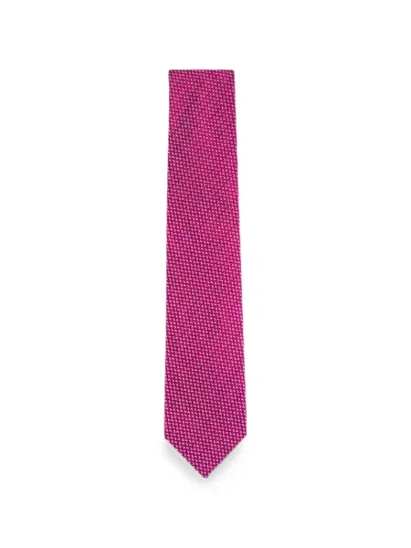 Cravată Brioni cu imprimeu geometric roșu