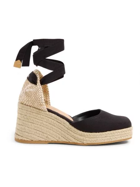 Espadryle Castaner na koturnie czarne