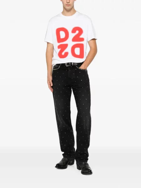 Tricou Dsquared2 cu imagine alb