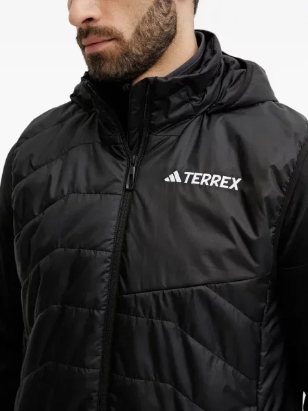 Trening Adidas alergare cu glugă cu broderie gri