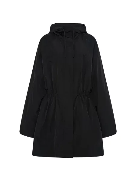 Anorak Another Tomorrow cu glugă cu cordon negru