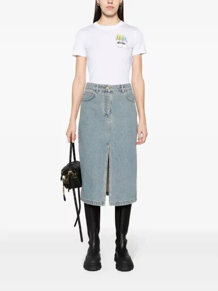 Marškinėliai Moschino balta