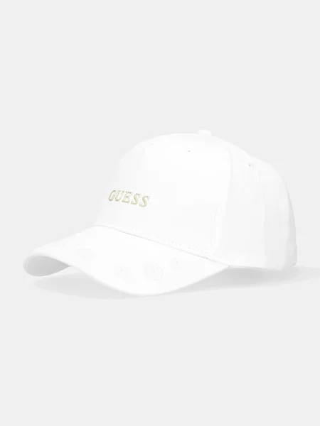Шапка с козирка Guess PEONY бяло
