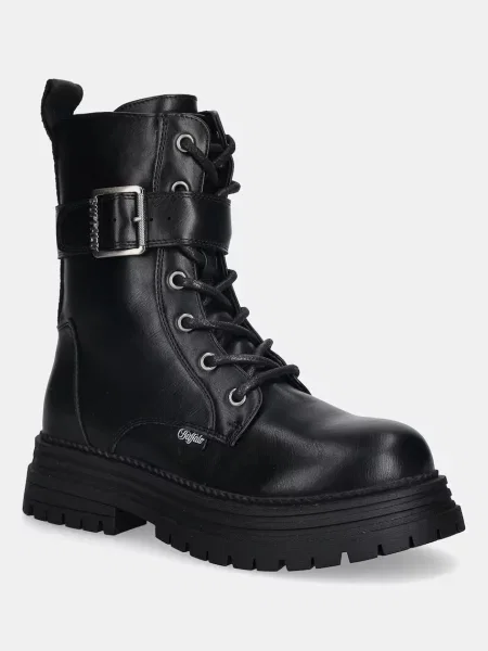 Buffalo bocanci Lennox Lace Up Mid cu platformă izolare usoara negru