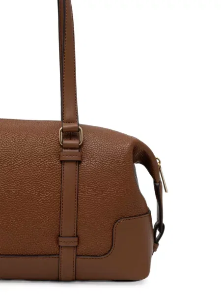 Geantă Michael Michael Kors din piele cu autograf maro
