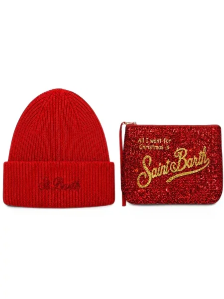 Căciulă Mc2 Saint Barth cu broderie roșu