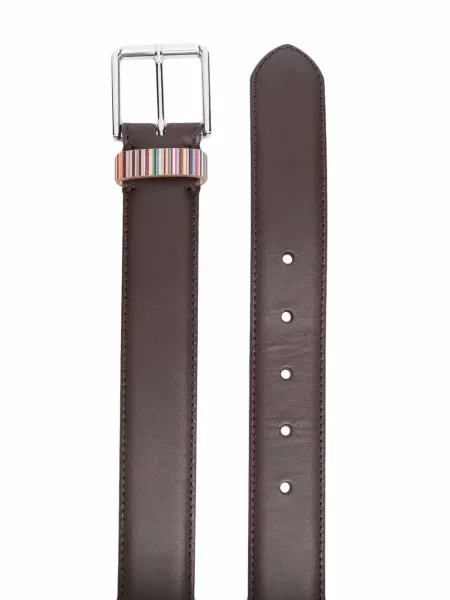 Dryžuotas diržas Paul Smith ruda