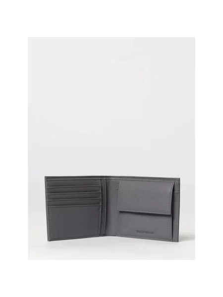Portfel Emporio Armani skórzany szary