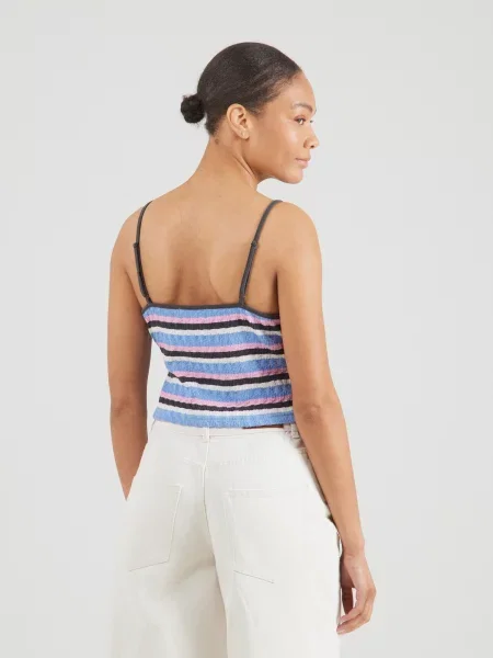 RIP CURL Top z naramnicami BOBBY svetlo modra / antracit / roza bela