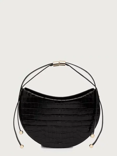 Furla crossbody kabelka dámska kožená Moonstone M čierna
