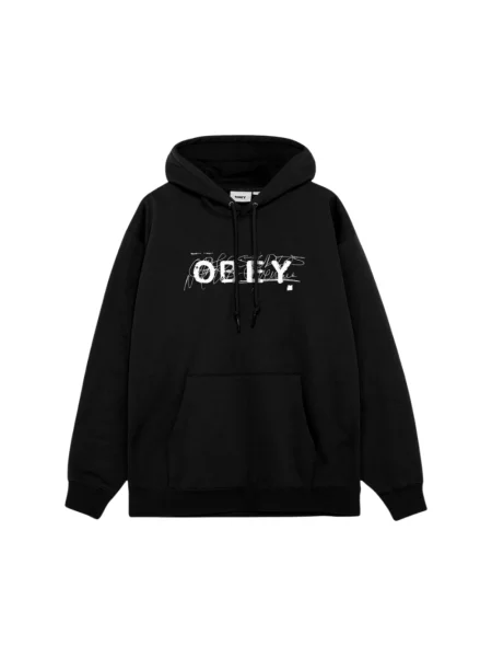 Bluza z kapturem Obey czarna