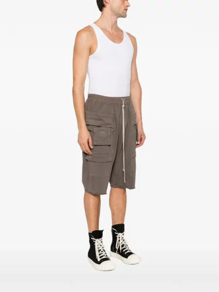 Matlasat pantaloni scurți cargo Rick Owens Drkshdw gri