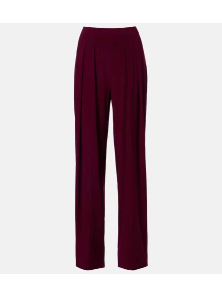 Pantaloni Norma Kamali plisate violet