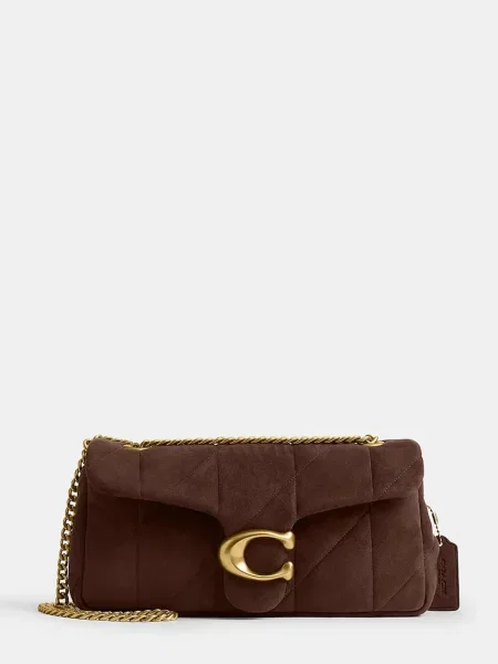 Torebka crossbody Coach zamszowa brązowa