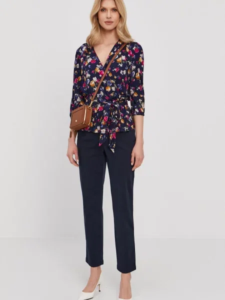Lauren Ralph Lauren Spodnie granatowe