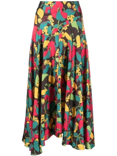 Spódnica midi La Doublej asymetryczna do kolan biała