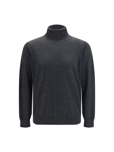Sweter z golfem Giorgio Armani szary