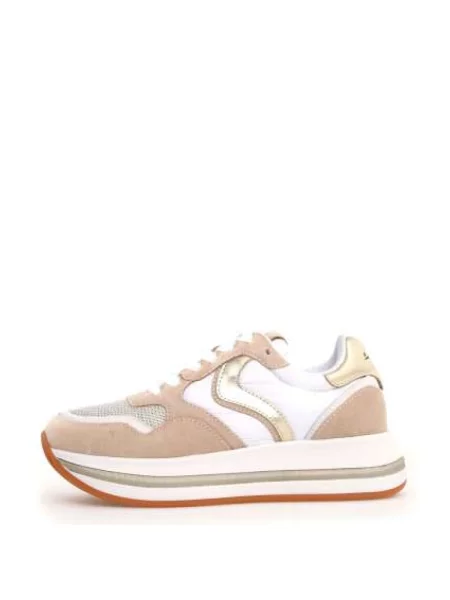 Sneakersy Voile Blanche skórzane beżowe