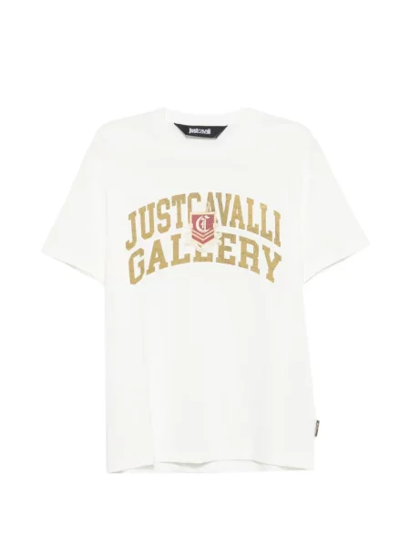 Tricou Just Cavalli cu imagine alb