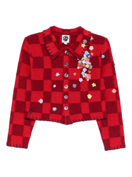 Бизнес жилетка Yanyan Knits червено