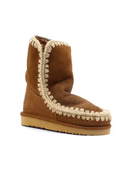 Buty do kostki Mou wełniane brązowe