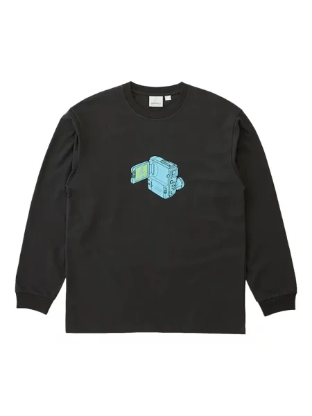 Lung tricou Gramicci cu imagine negru