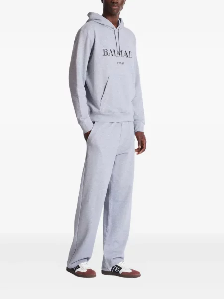 Hanorac cu glugă Balmain cu imagine gri