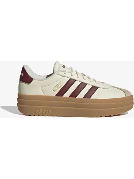 Buty do biegania adidas VL Court Bold beżowy bordowy białe